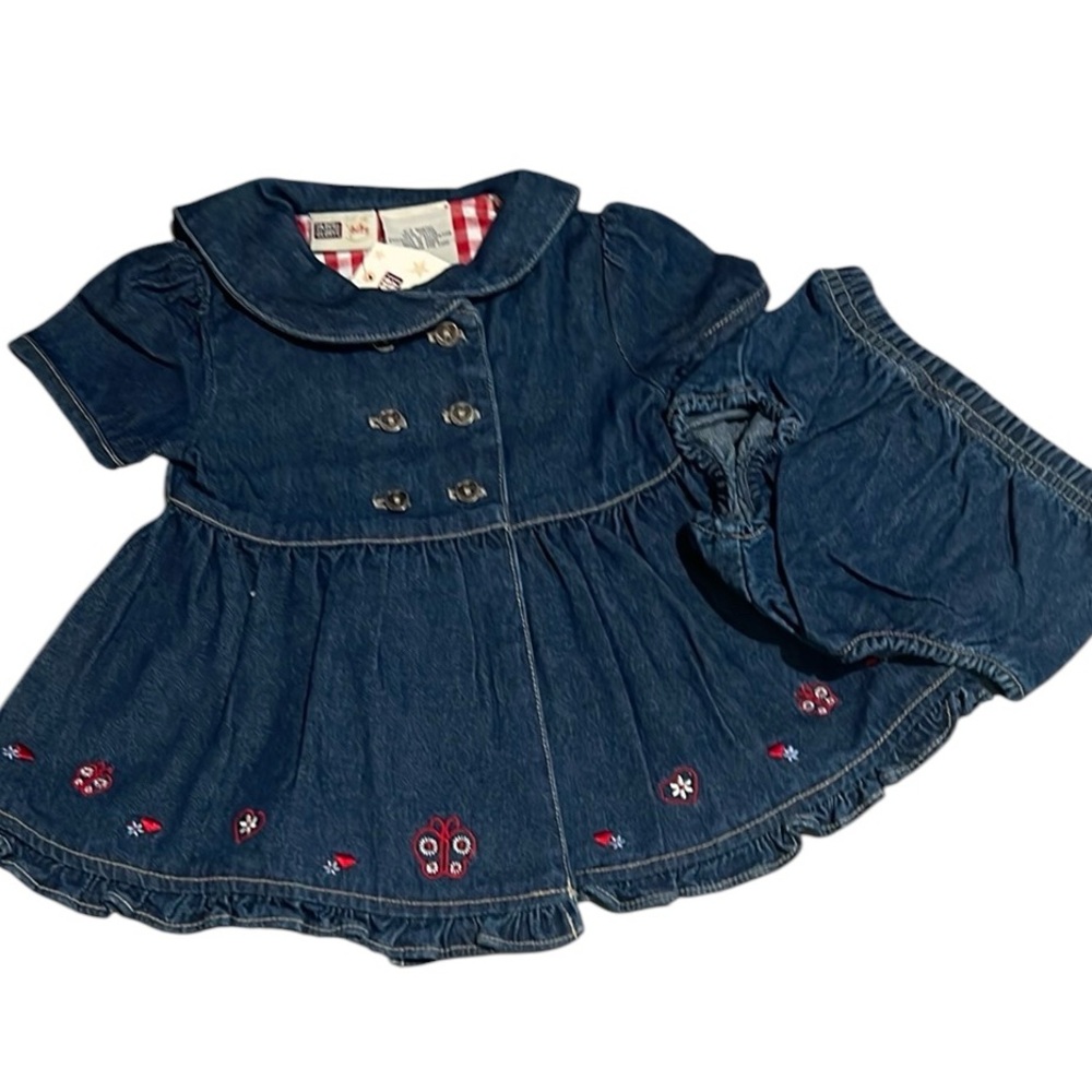 Vintage Faded Glory Denim Butterfly Dress